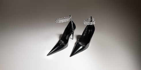 Escarpins Donna avec chaîne en cristaux pour femme