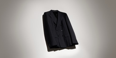 جاكيت من الصوف بنقش مربعات مع Gucci fil coupé