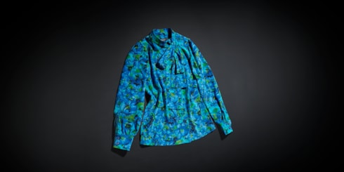 Chemise en crêpe de chine en soie imprimée