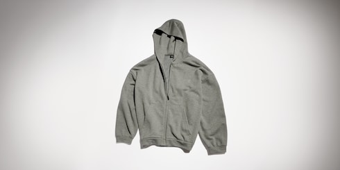 Jacke aus Baumwoll-Kaschmir-Jersey mit Reißverschluss