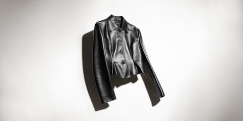 软羊皮革夹克