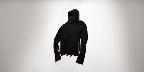 Cotton jersey hooded sweatshirt