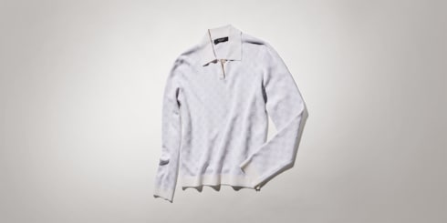 Maglione in viscosa GG jacquard a maglia fine