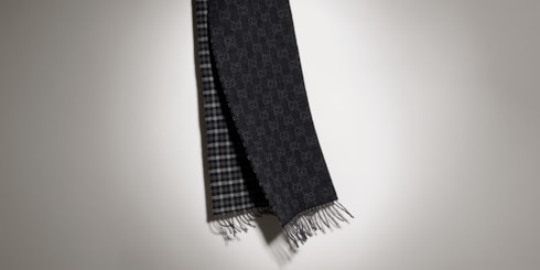 Sciarpa reversibile in lana e cashmere