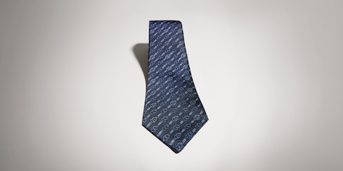 Interlocking G belt silk jacquard tie