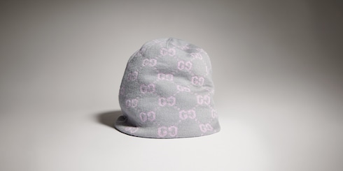 GG wool viscose lamé jacquard hat