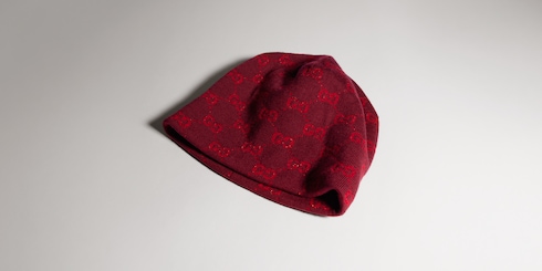 GG wool viscose lamé jacquard hat