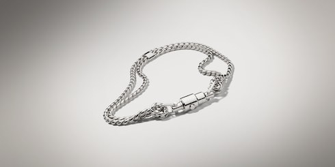 Collar de cadena con cierre de pistón