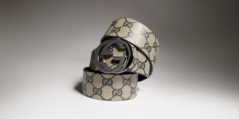 Reversible belt with Interlocking G buckle