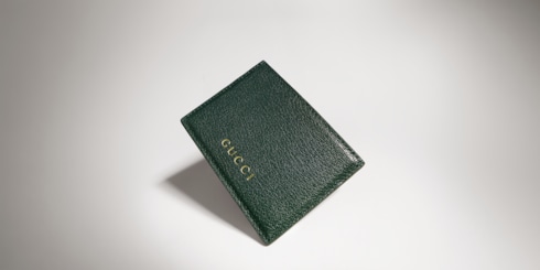 Card case with Gucci lettering