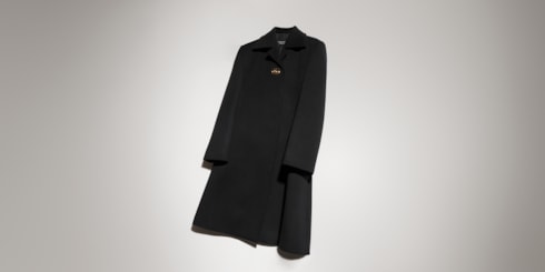 Abrigo de lana con botón Doble G