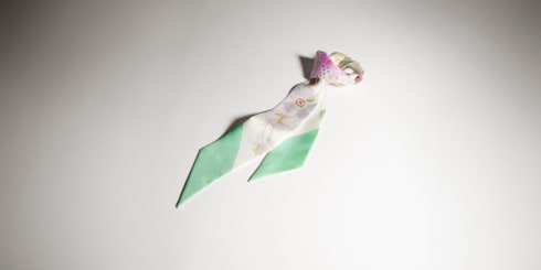 Printed Double G silk ribbon