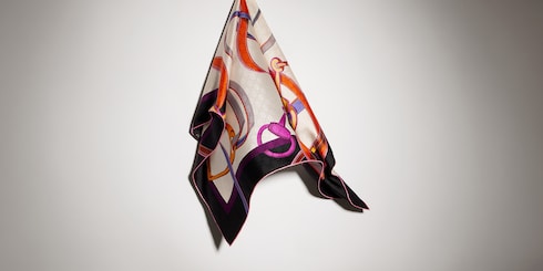 Printed GG silk jacquard carré