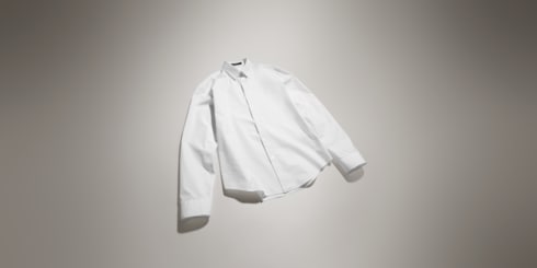 Camisa de popelina de seda y algodón