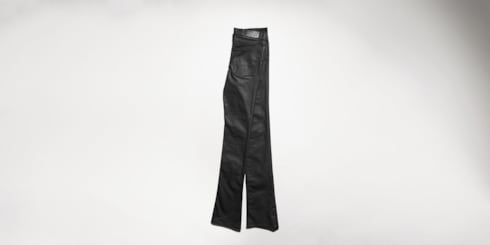 Pantalones de denim de algodón stretch con revestimiento