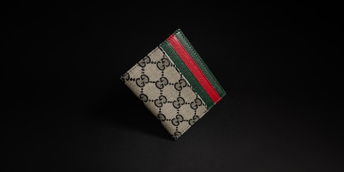 Small bi-fold wallet with Web card slots