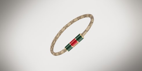 Armband mit Emaille Web Anhänger