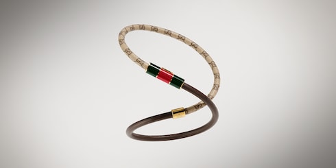 Bracelet wrap avec plaque émail Web