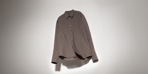 Camicia a quadri in popeline di cotone
