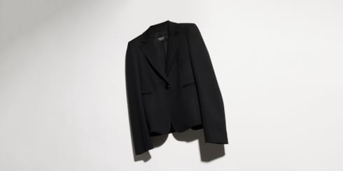 Wool grain de poudre jacket