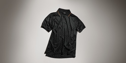 GG stretch nylon jacquard polo shirt