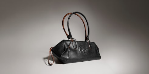 Medium boston bag with Double G detail