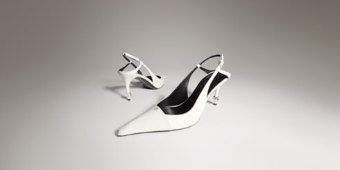 Women's slingback with Interlocking G details