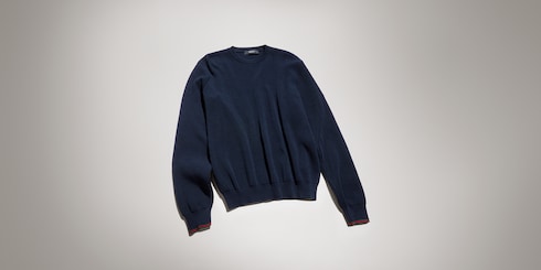Pull en maille de coton côtelée