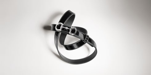 Thin belt with Horsebit buckle