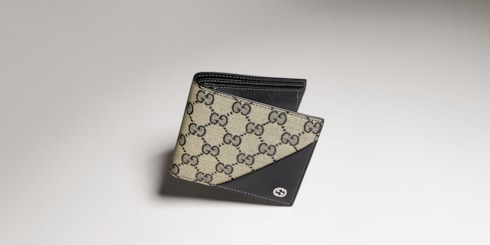 Cartera con dos pliegues y GG