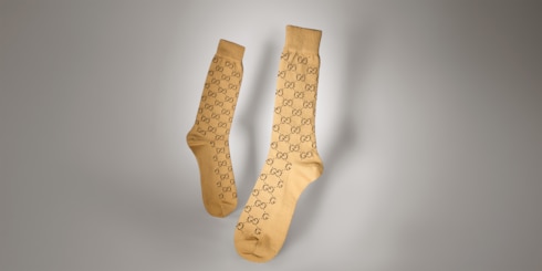 Chaussettes en coton mélangé GG