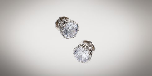 Crystal stud earrings