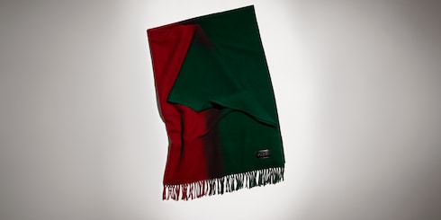 Wool and cashmere Web blanket