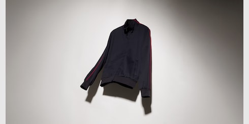 Veste zippée en jersey technique brillant