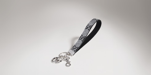 Charm de llavero de cristal con GG