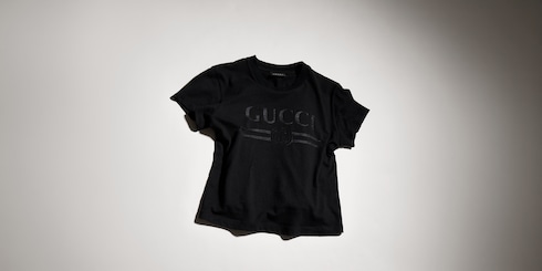 Cotton jersey T-shirt with devoré detail