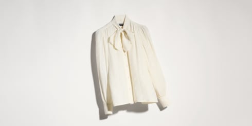 Silk crêpe satin Interlocking G shirt