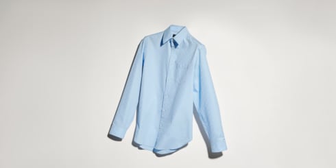 Camisa de popelina de algodón con GG