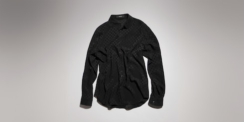 Chemise en jacquard de soie GG