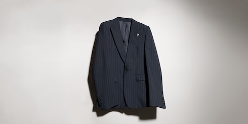 Giacca in lana gessata Gucci