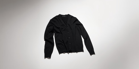Knit wool cardigan with embroidery