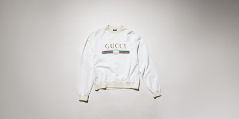 Cashmere blend sweatshirt with print
