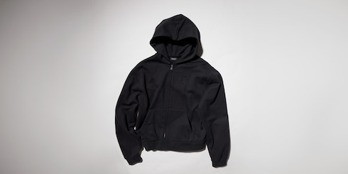 Chaqueta de cashmere bordada con cremallera