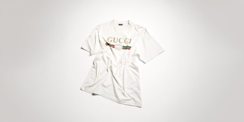 T-Shirt aus Jersey aus Seidenmischung mit Print