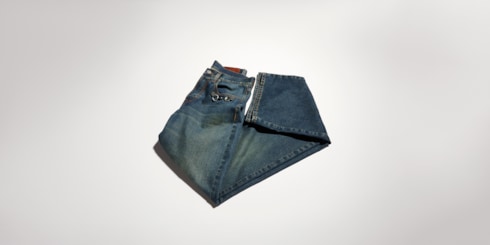 Pantalon en denim de coton avec Mors