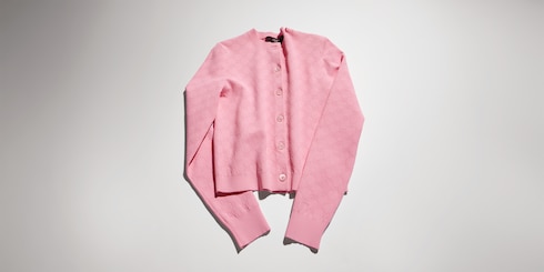 GG fine fabric jacquard cardigan