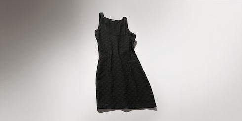 Vestido de jacquard de punto con GG