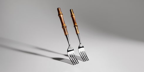 شوكتان للحلوى من 'Bamboo'، طقم من شوكتَين