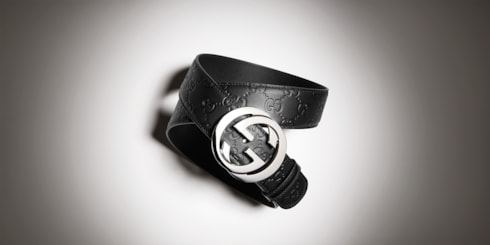 Ceinture avec boucle GG enlacés