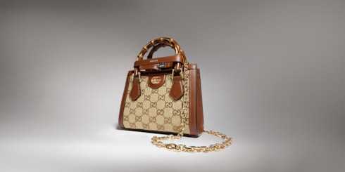 Gucci Diana crystals small tote bag